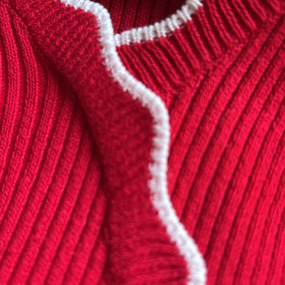 Nina Leonard Dress NWT Sweater-Dress Spring Red/White stripes Sz. S Midi ribbed - Picture 15 of 15